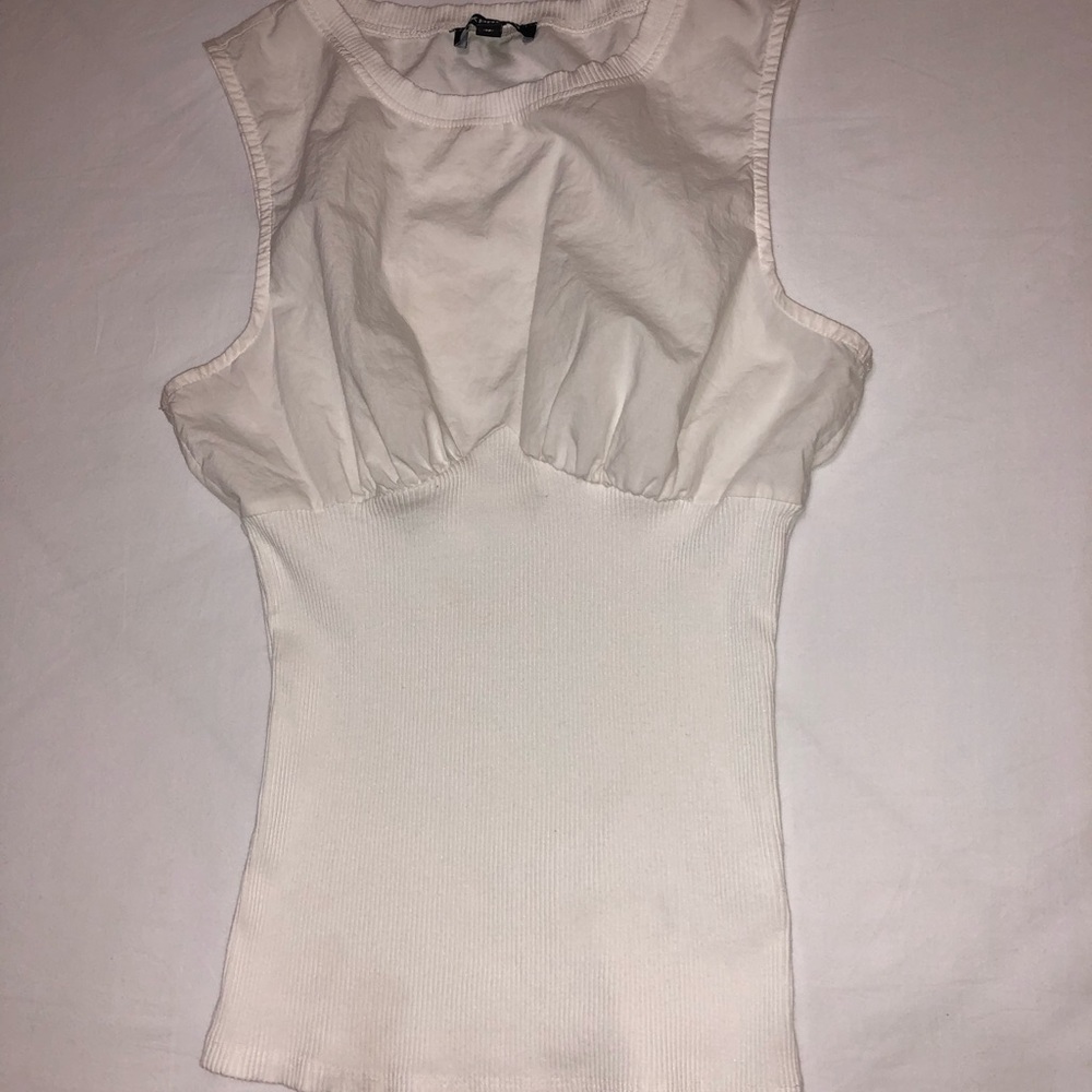 Express Woven Mix Modern Rib Corset Tank